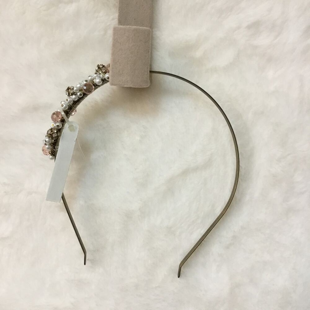Pink & White Beaded Headband - Picture 3 of 8
